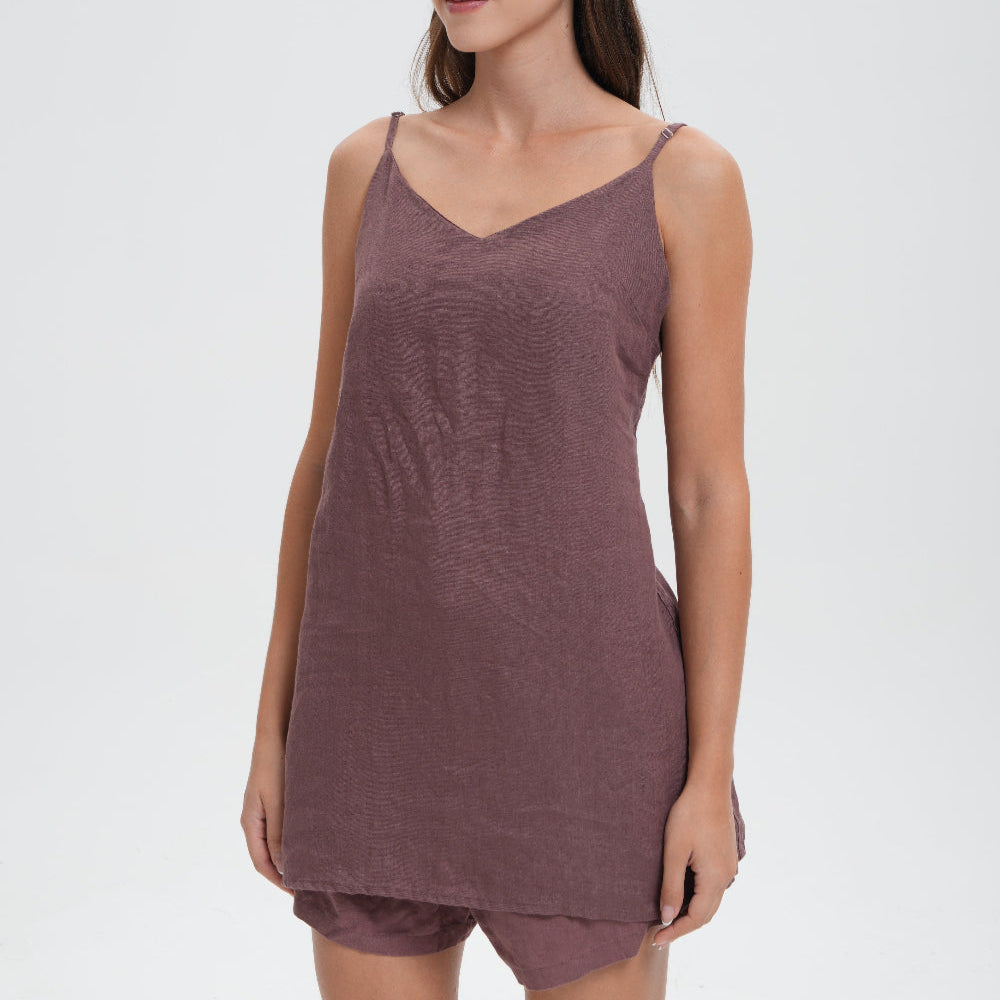 Cocoa Women's Linen Camisole-victory symbol