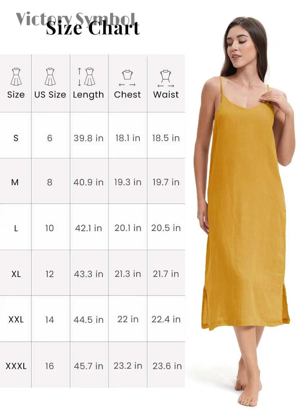 Ginger Yellow 100% Organic Linen Midi Dress - Victory Symbol