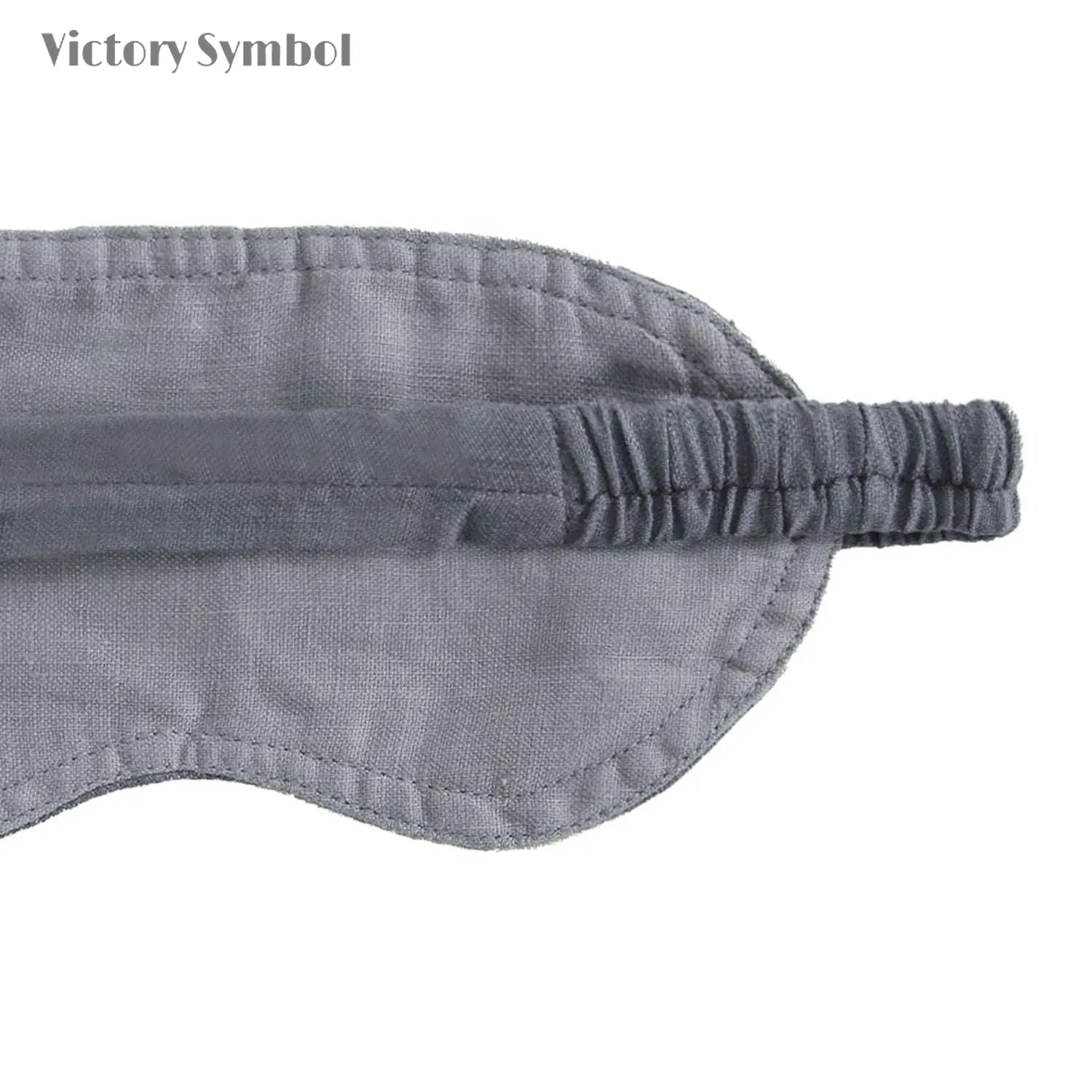 Grey Colorblock 100% Organic Linen Eye Mask - Victory Symbol