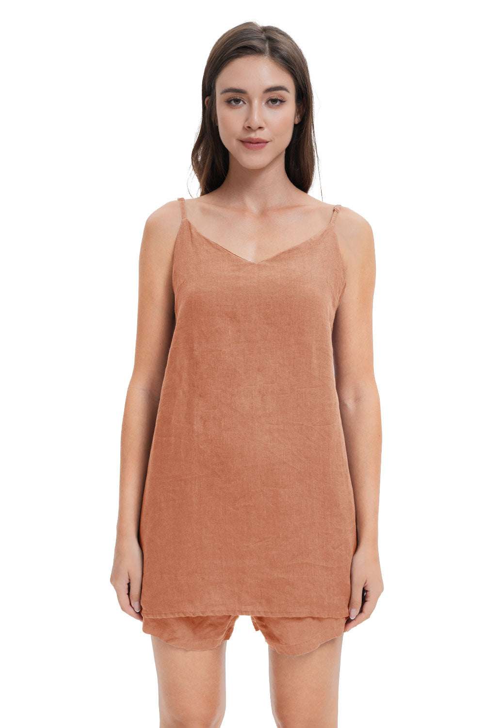 Hazelnut Women's Linen Camisole-victory symbol