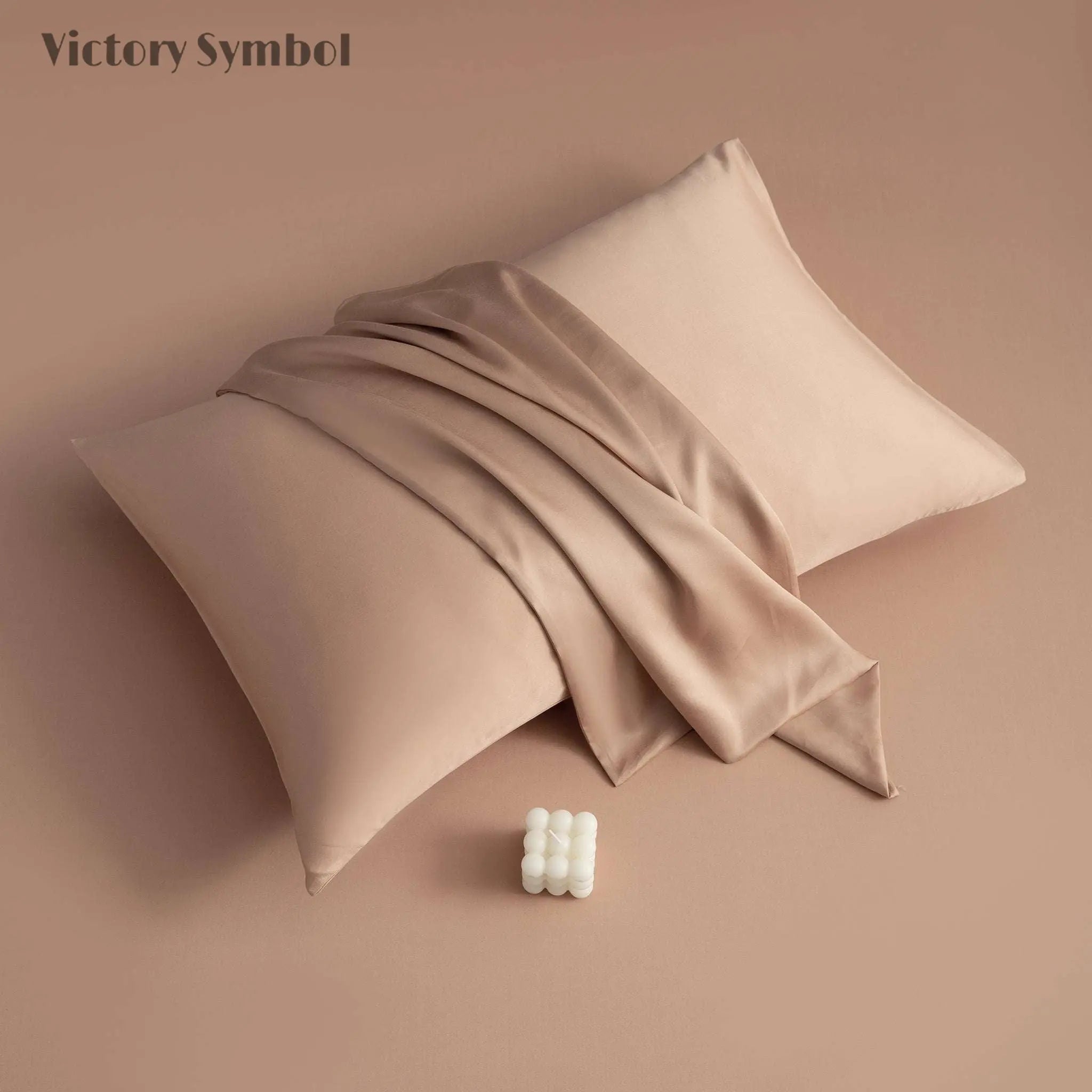 Light Terracotta 100% Tencel Sheets set - Victory Symbol