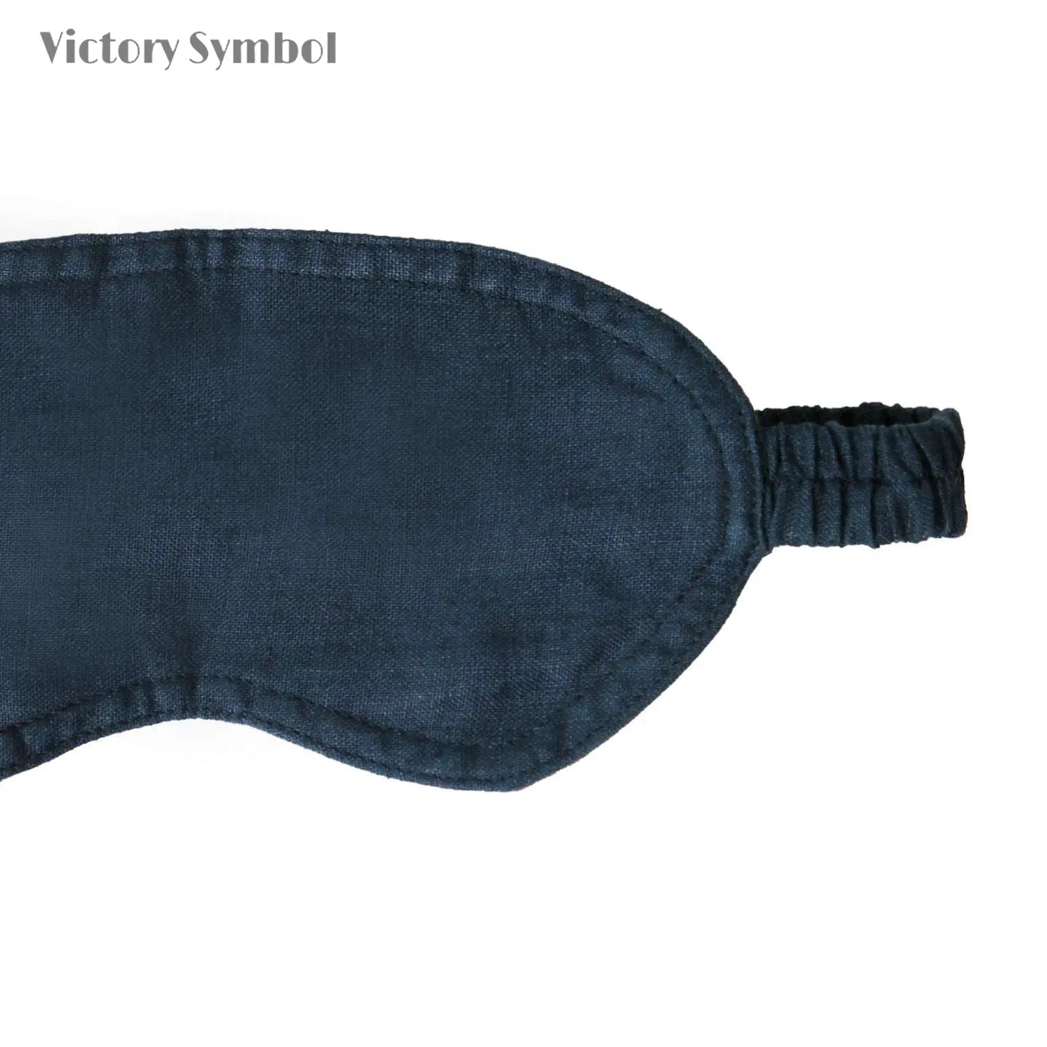 Navy Colorblock 100% Organic Linen Eye Mask - Victory Symbol