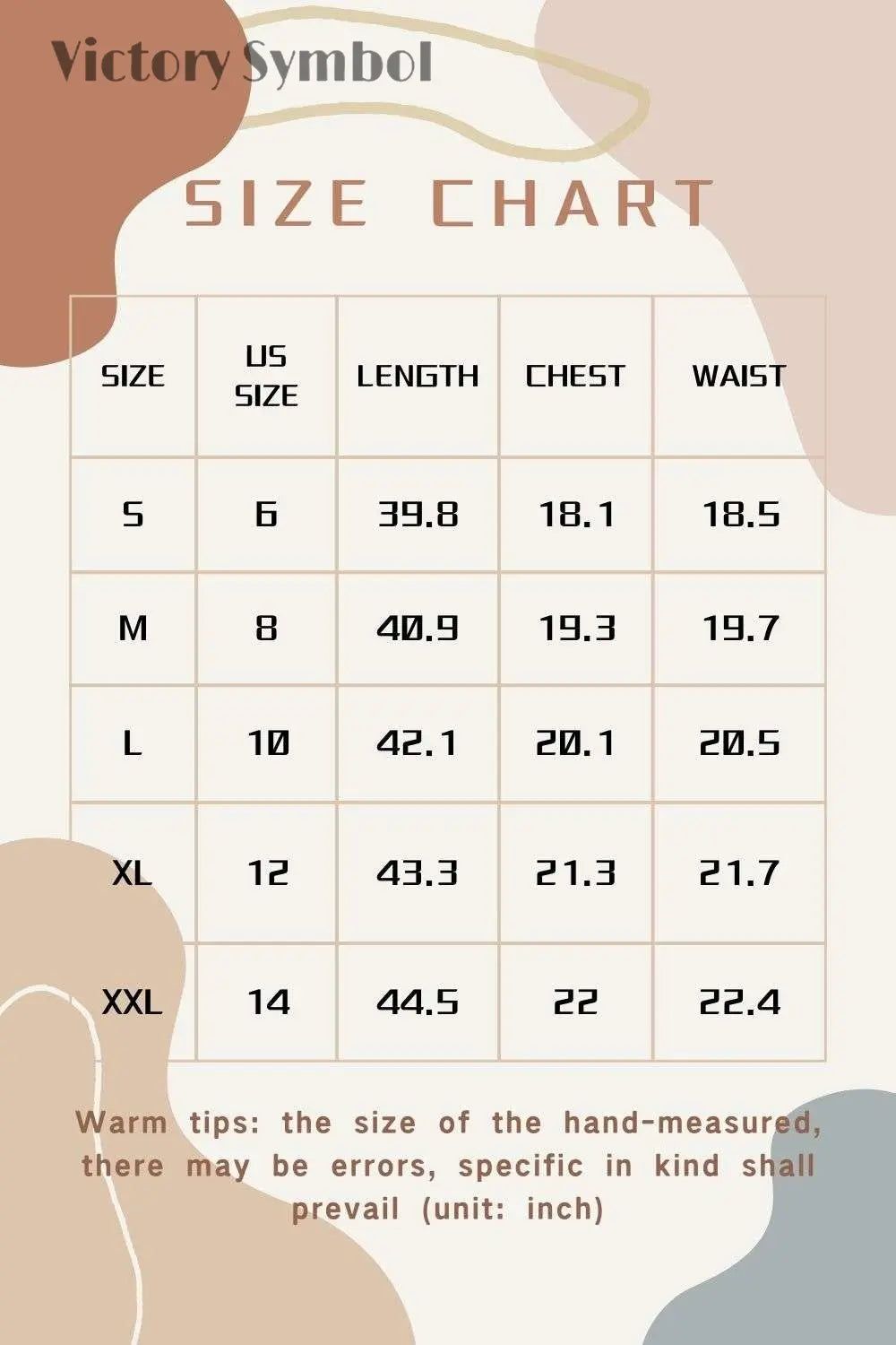 ORGANIC LINEN MIDI DRESS SIZE CHART-victory symbol
