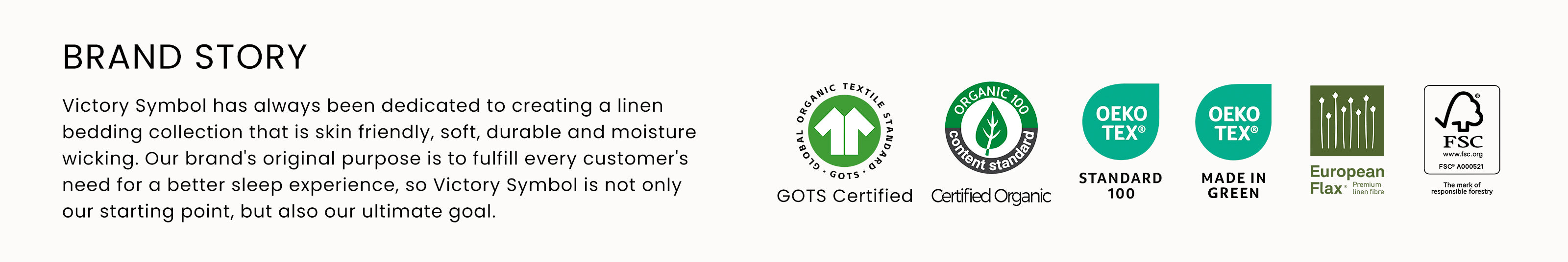 Website certificate and brand story-Victory symbol