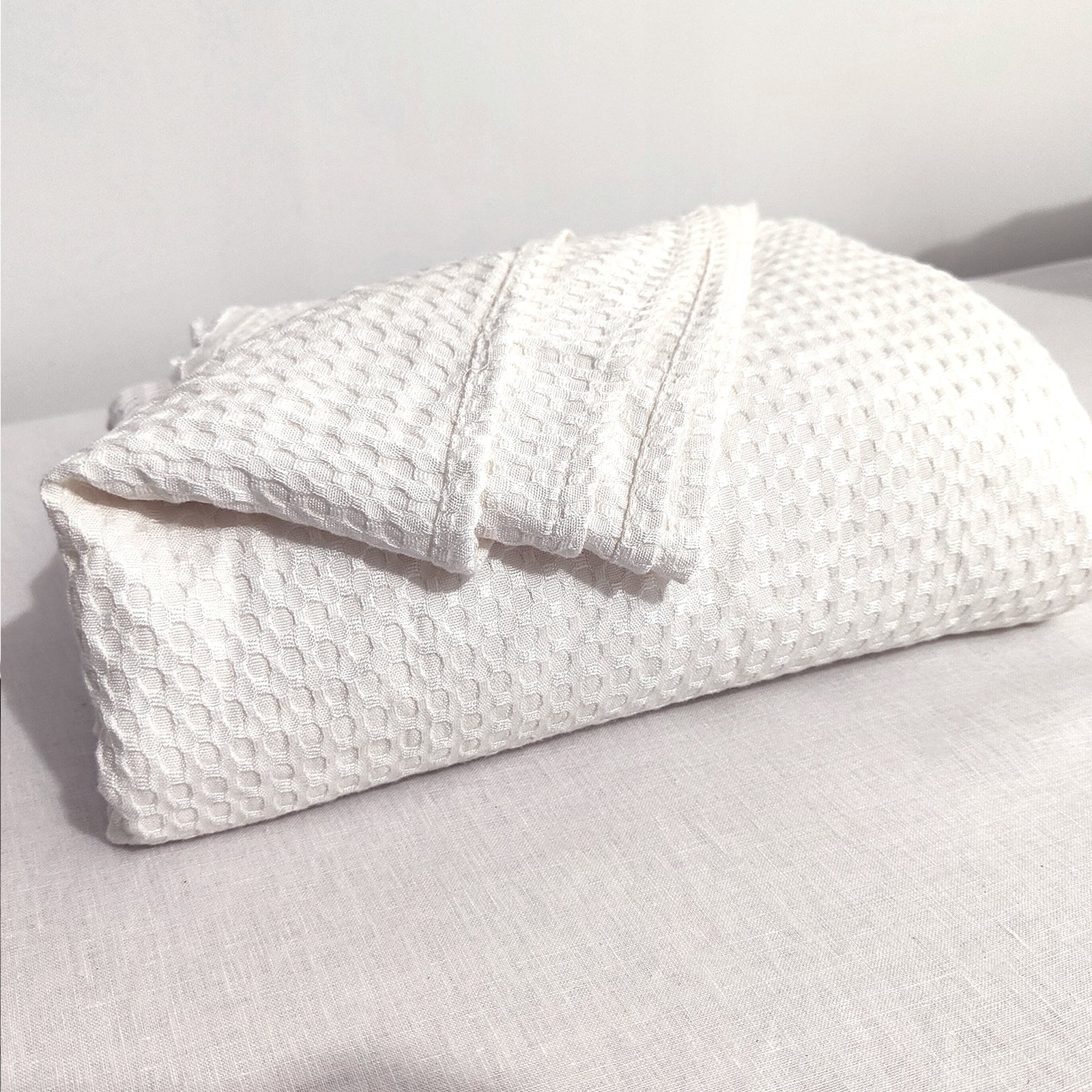 White 100% Organic Bamboo Blanket - Victory Symbol