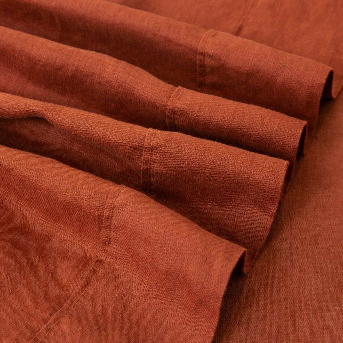 Burgundy 100% Organic Linen Sheets Set - Victory Symbol