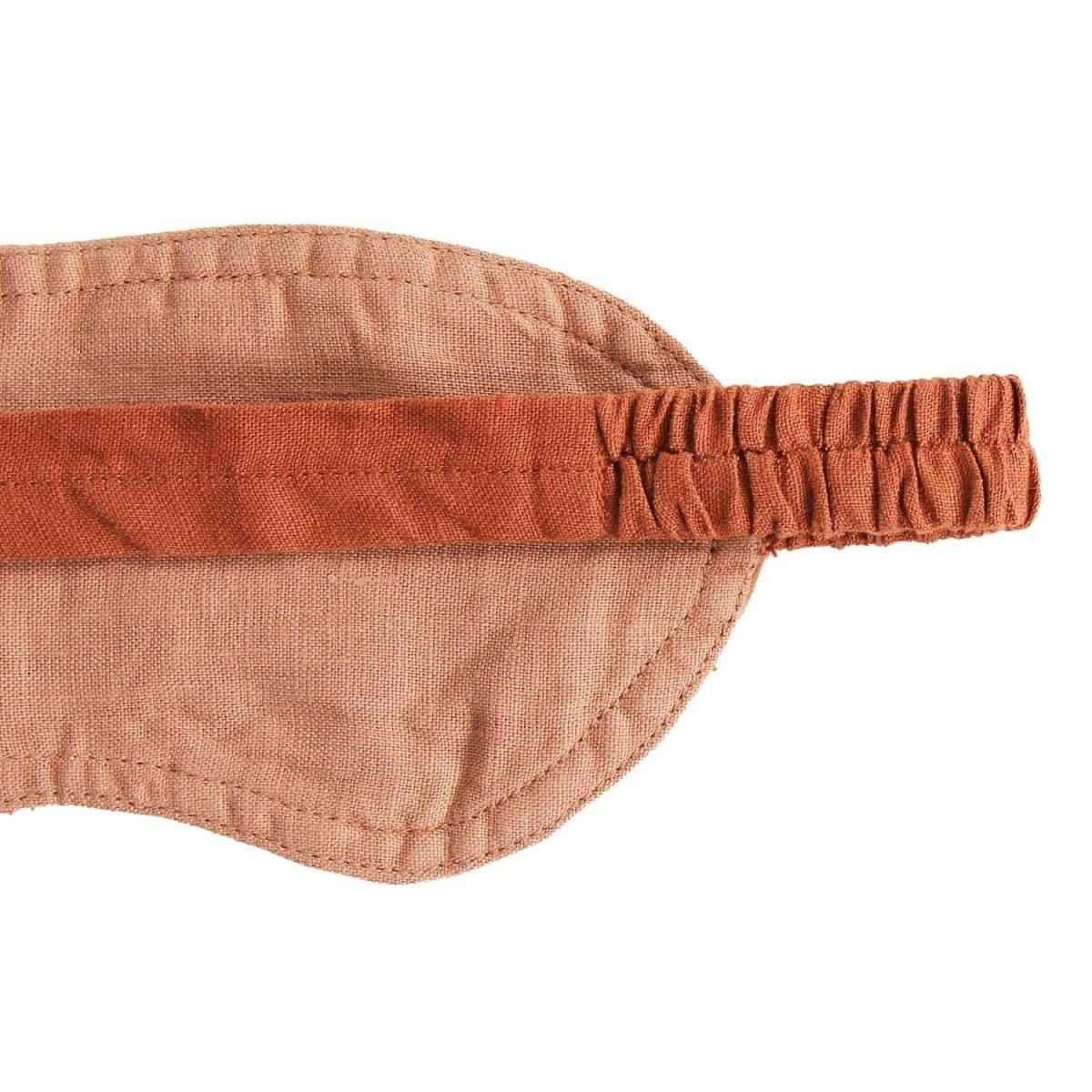 Caramel Colorblock 100% Organic Linen Eye Mask - Victory Symbol