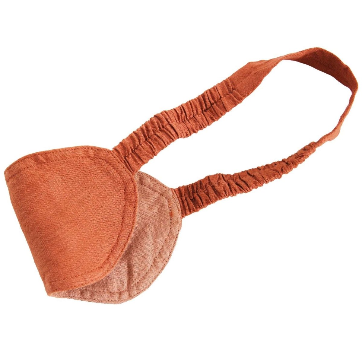 Caramel Colorblock 100% Organic Linen Eye Mask - Victory Symbol