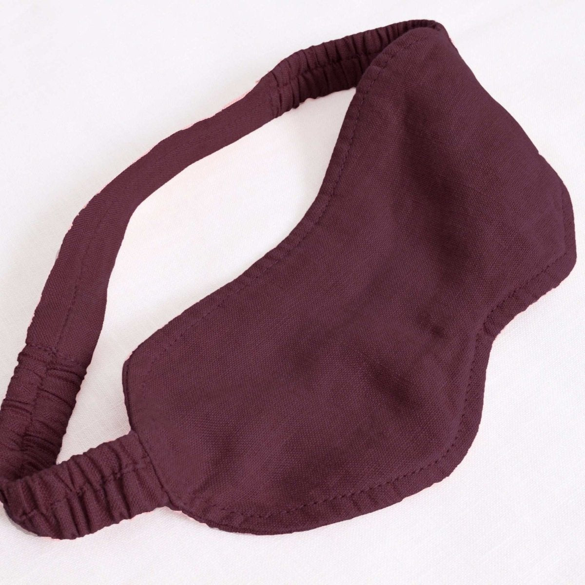 Claret Red 100% Organic Linen Eye Mask - Victory Symbol