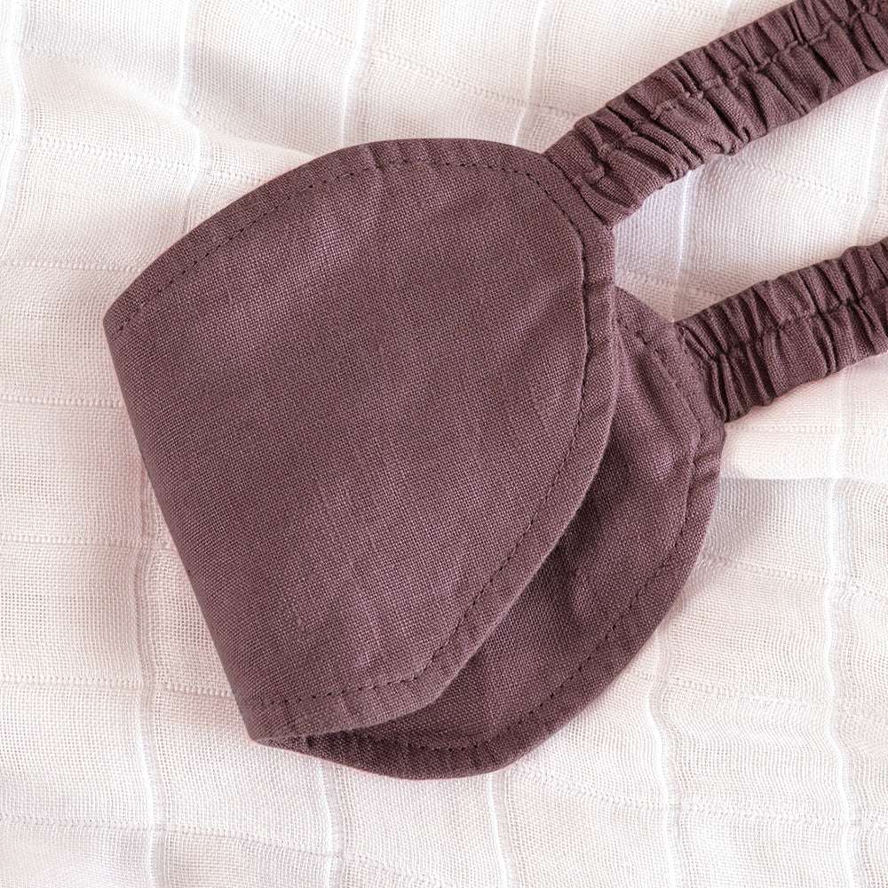 Cocoa 100% Organic Linen Eye Mask - Victory Symbol