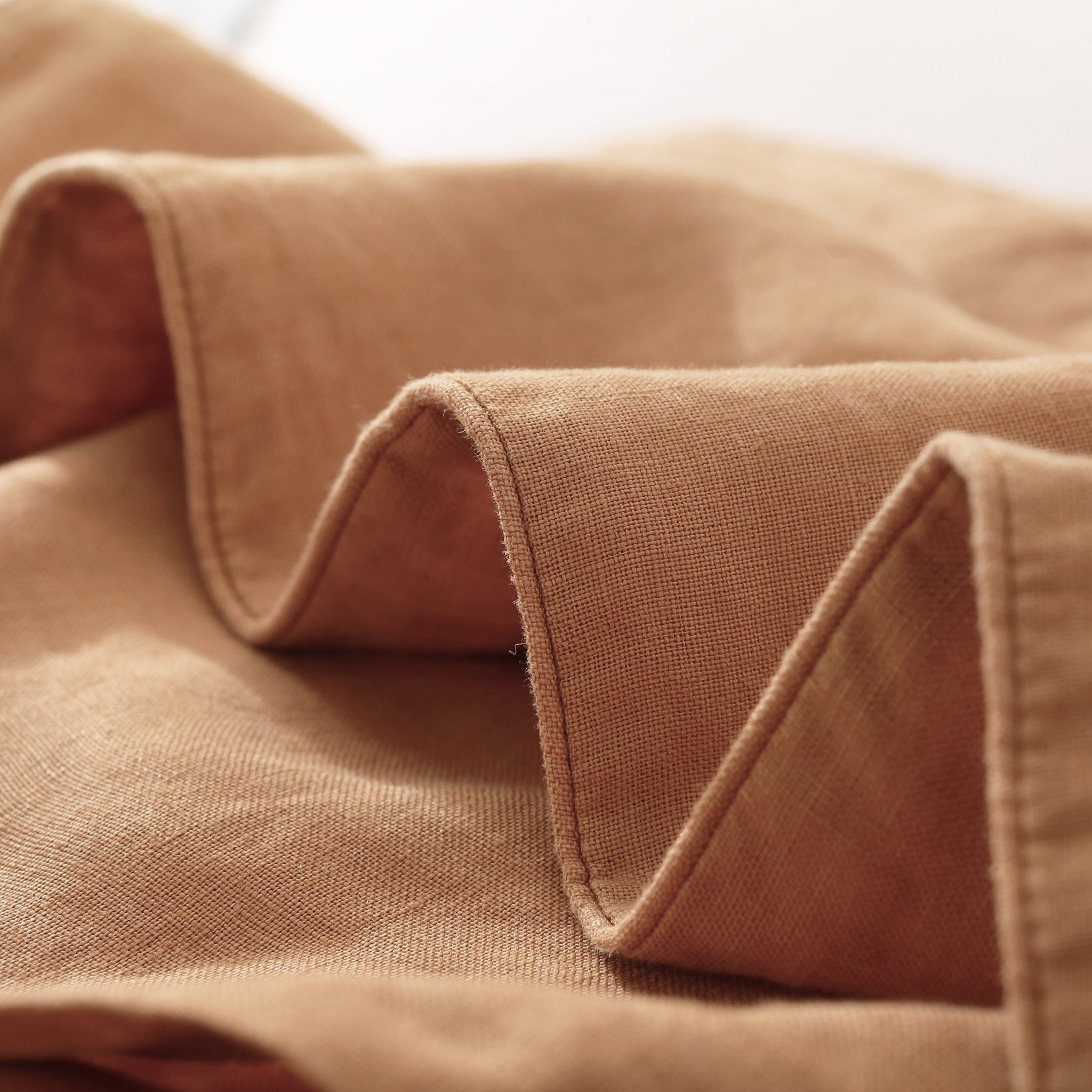 Dusty Terracotta 100% Organic Linen Euro Pillowcases - Victory Symbol