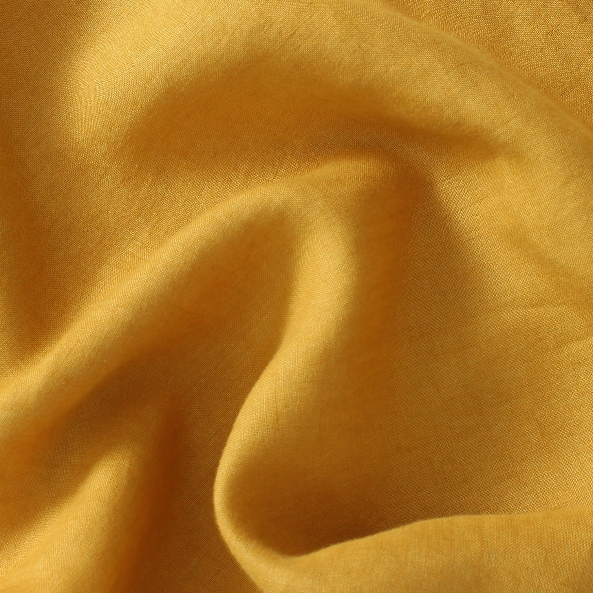 Ginger Yellow 100% Organic Linen Flat Sheet - Victory Symbol