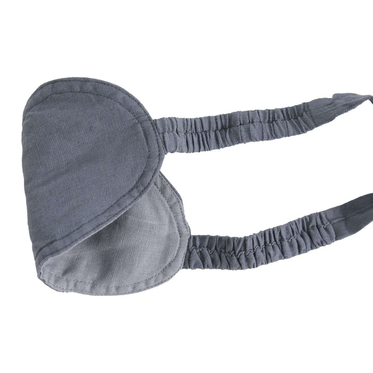 Grey Colorblock 100% Organic Linen Eye Mask - Victory Symbol