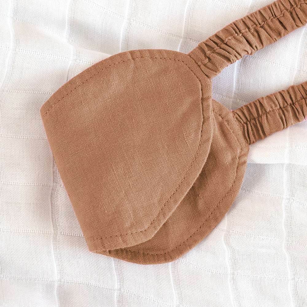 Hazelnut 100% Organic Linen Eye Mask - Victory Symbol