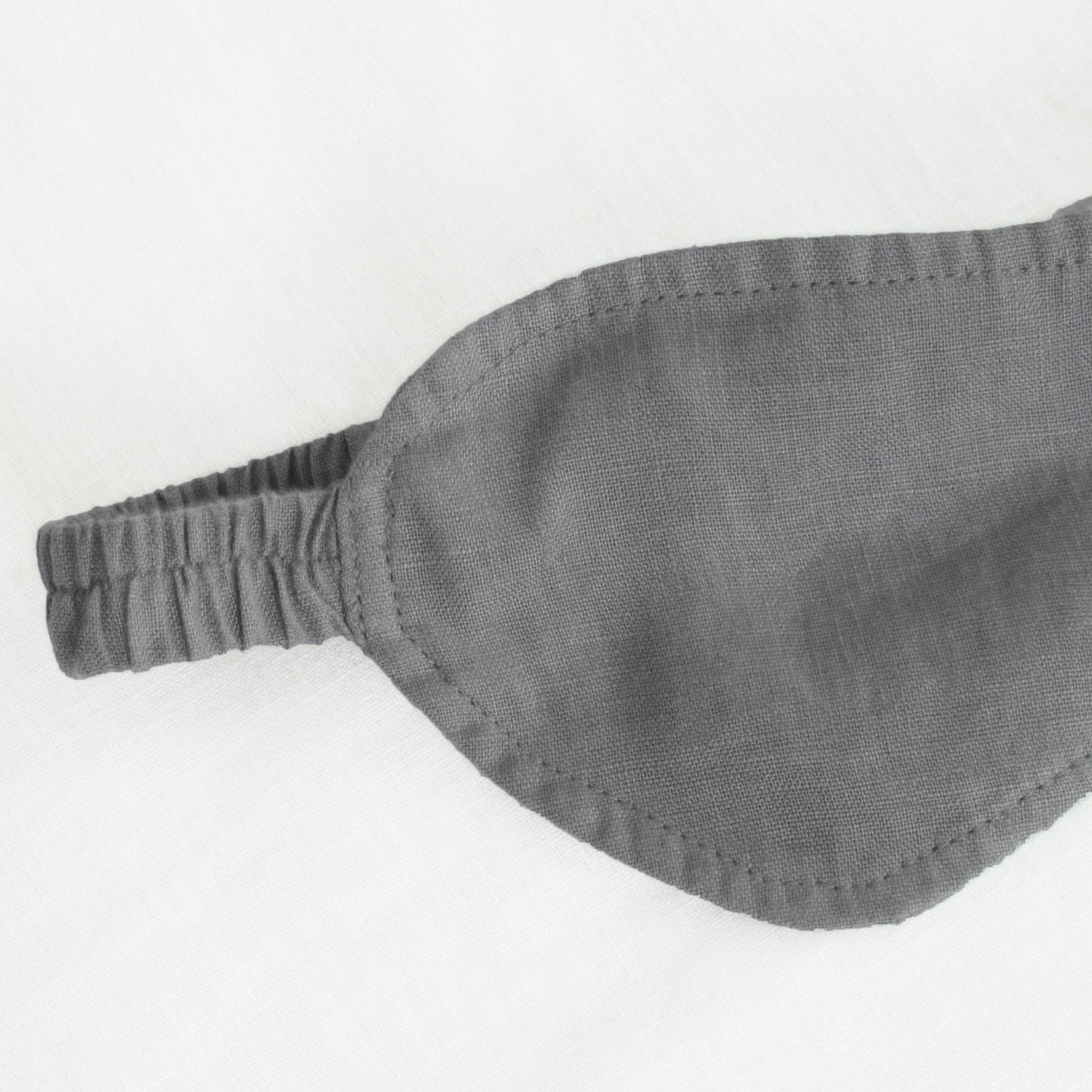 Light Grey 100% Organic Linen Eye Mask - Victory Symbol