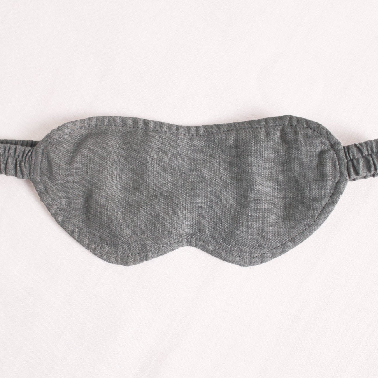 Light Grey 100% Organic Linen Eye Mask - Victory Symbol