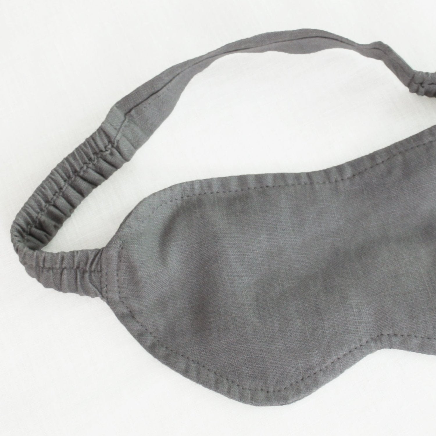 Light Grey 100% Organic Linen Eye Mask - Victory Symbol