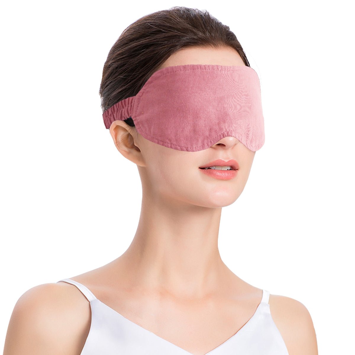 Light Plum 100% Organic Linen Eye Mask - Victory Symbol