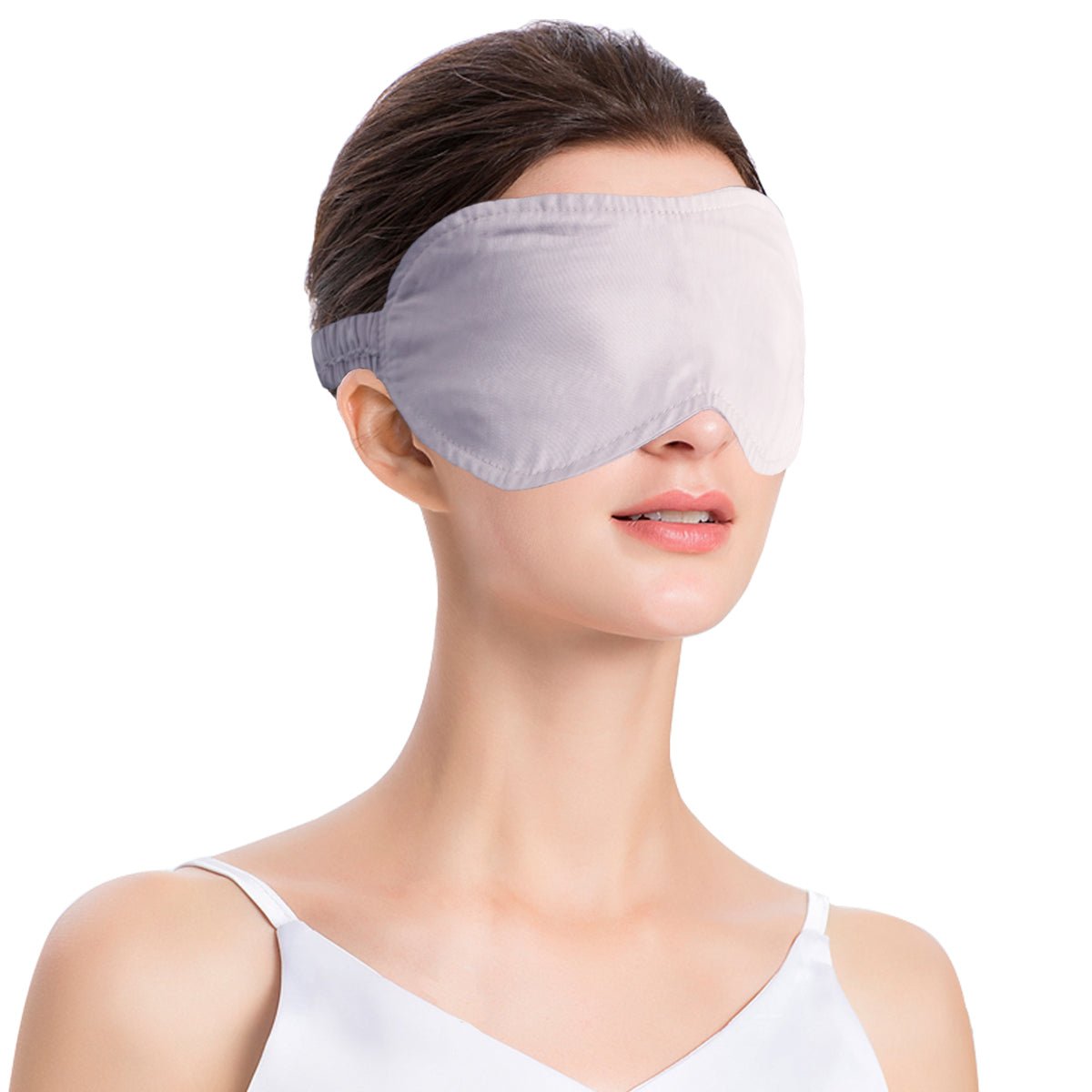 Light Purple 100% Organic Linen Eye Mask - Victory Symbol