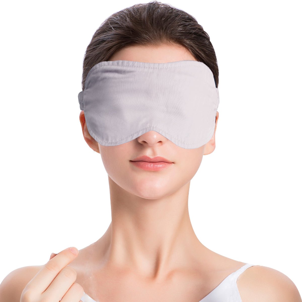 Light Purple 100% Organic Linen Eye Mask - Victory Symbol