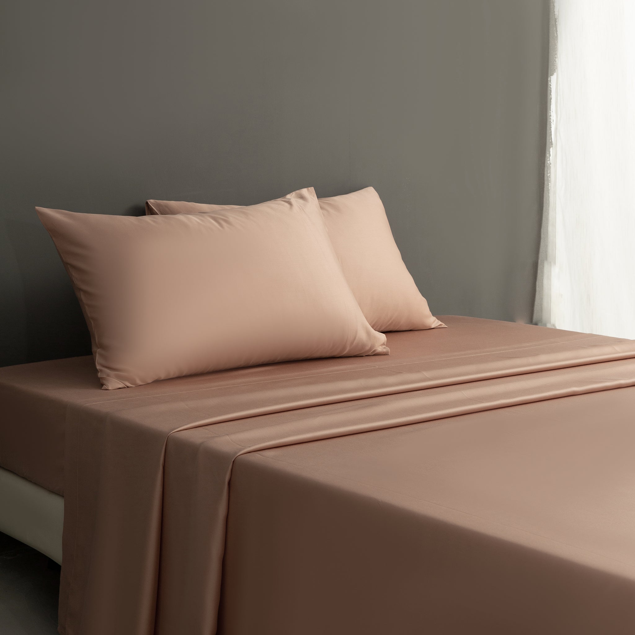 Light Terracotta 100% Tencel Sheets set - Victory Symbol