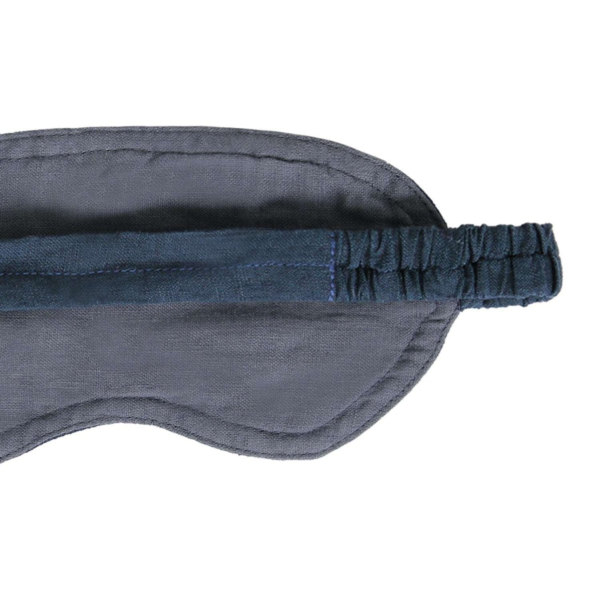 Navy Colorblock 100% Organic Linen Eye Mask - Victory Symbol