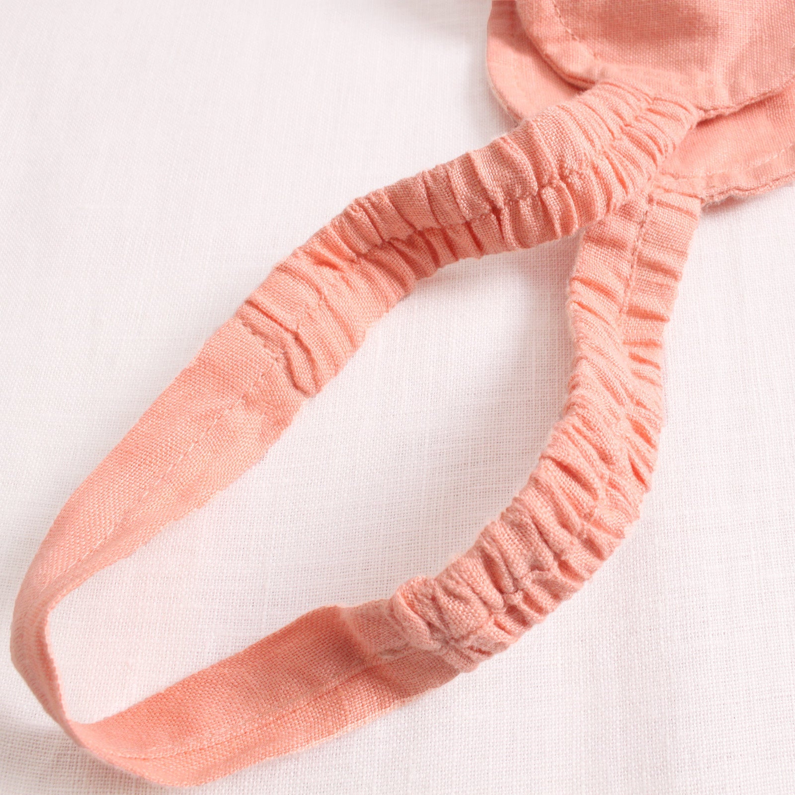 Peach Pink 100% Organic Linen Eye Mask - Victory Symbol