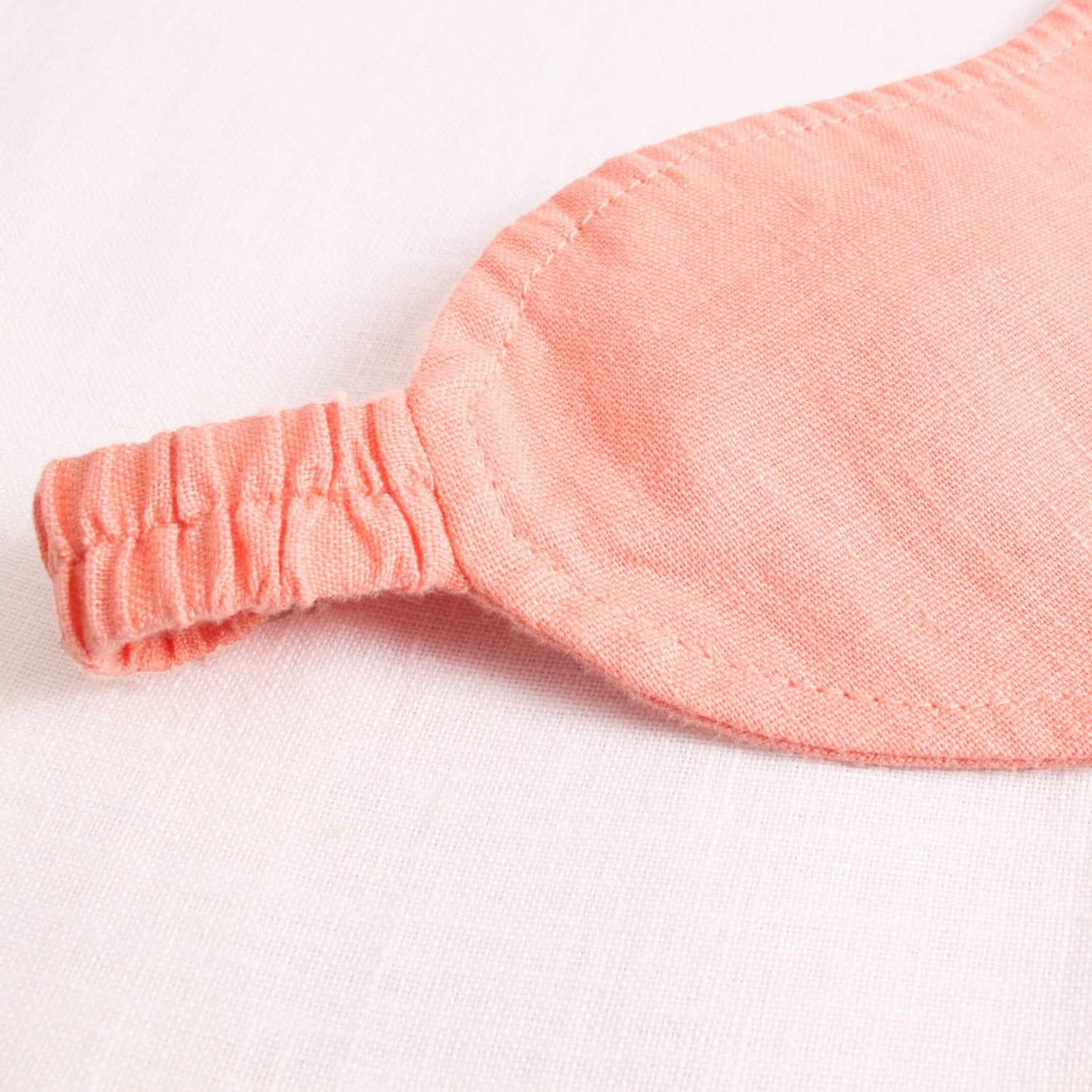 Peach Pink 100% Organic Linen Eye Mask - Victory Symbol