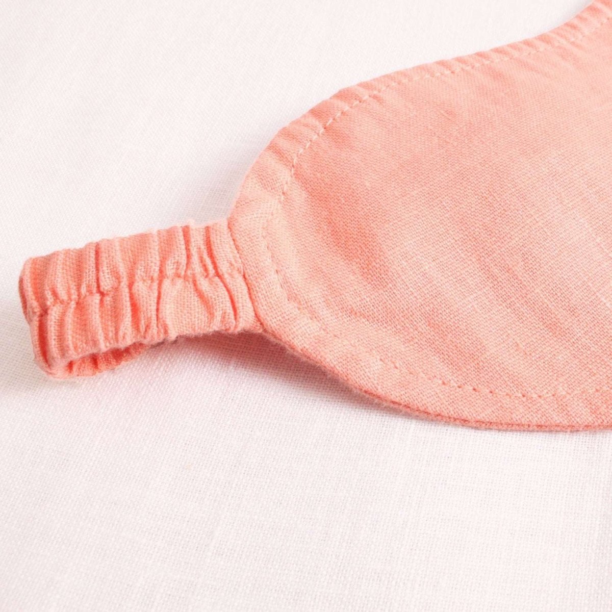 Peach Pink 100% Organic Linen Eye Mask - Victory Symbol