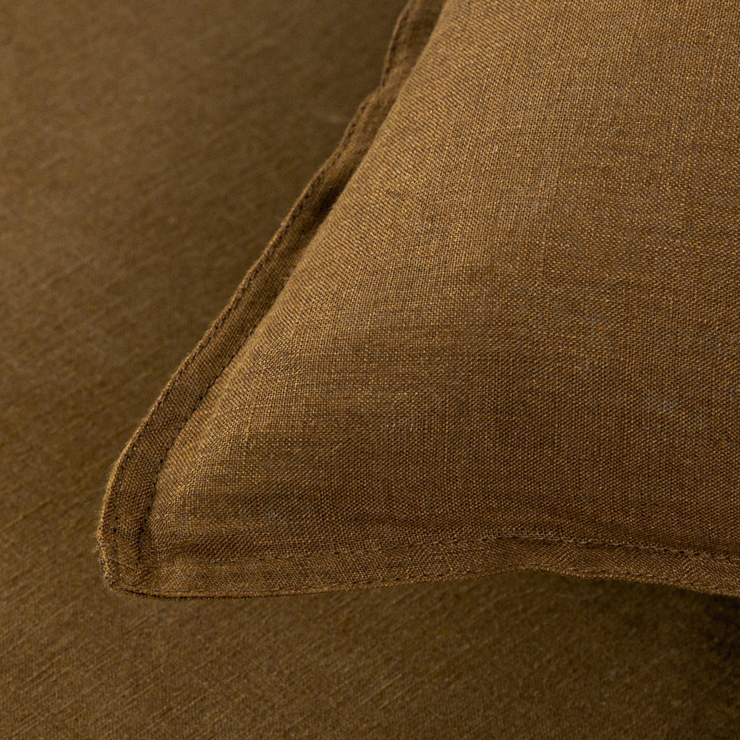 Pinecone Brown 100% Organic Linen Pillowcases - Victory Symbol