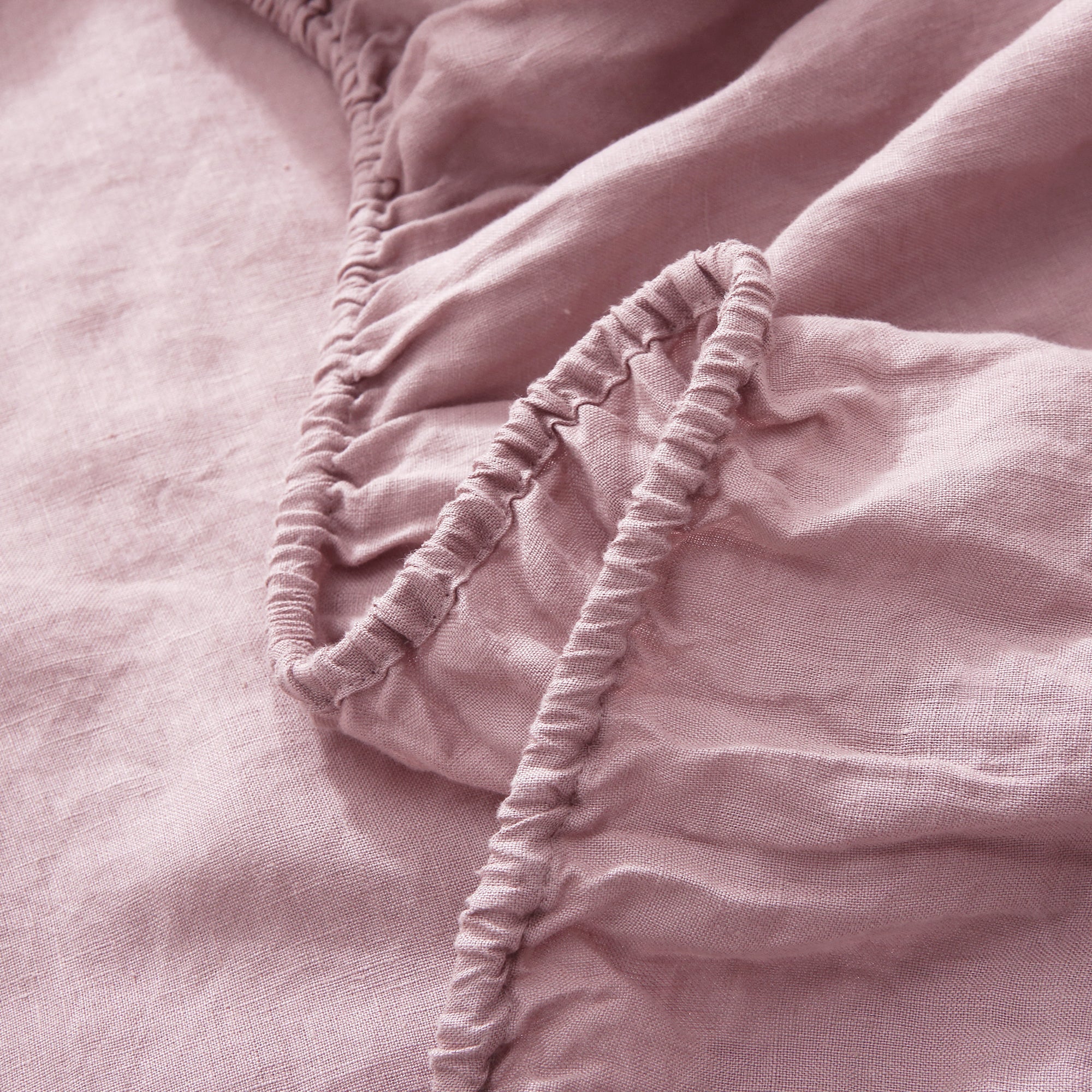 Pink Lavender 100% Organic Linen Fitted Sheet - Victory Symbol