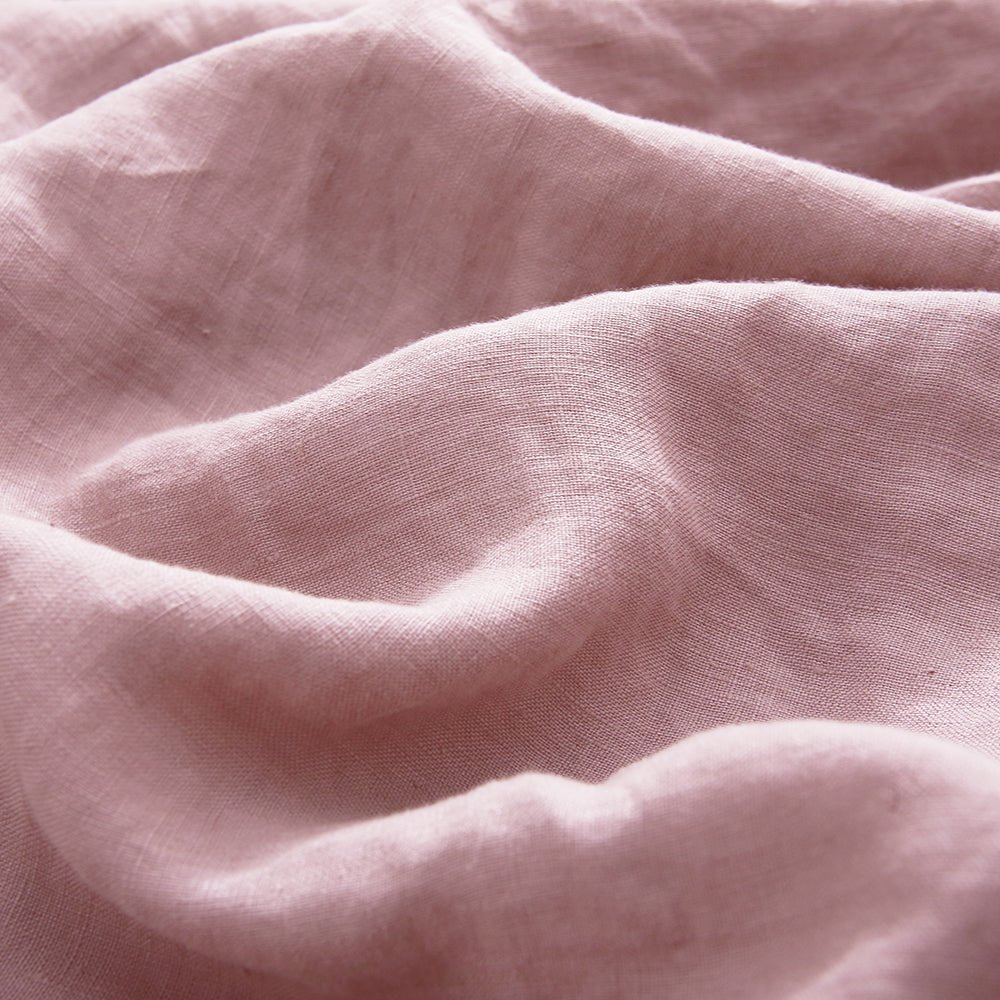 Pink Lavender 100% Organic Linen Flat Sheet - Victory Symbol