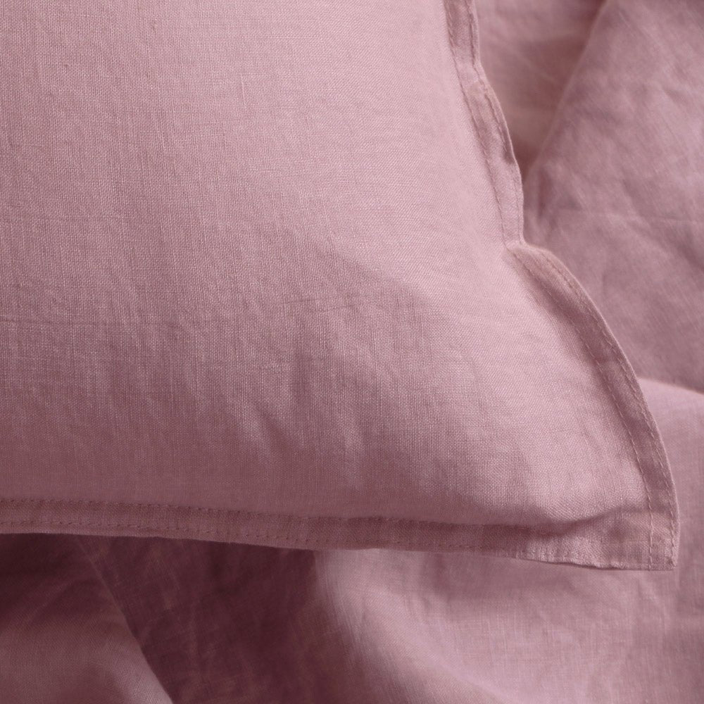 Pink Lavender 100% Organic Linen Pillowcases - Victory Symbol