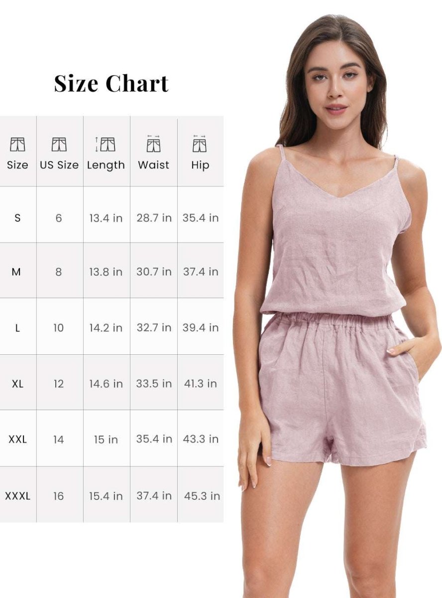 Pink Purple Women's 100% Organic Linen Shorts - Victory Symbol