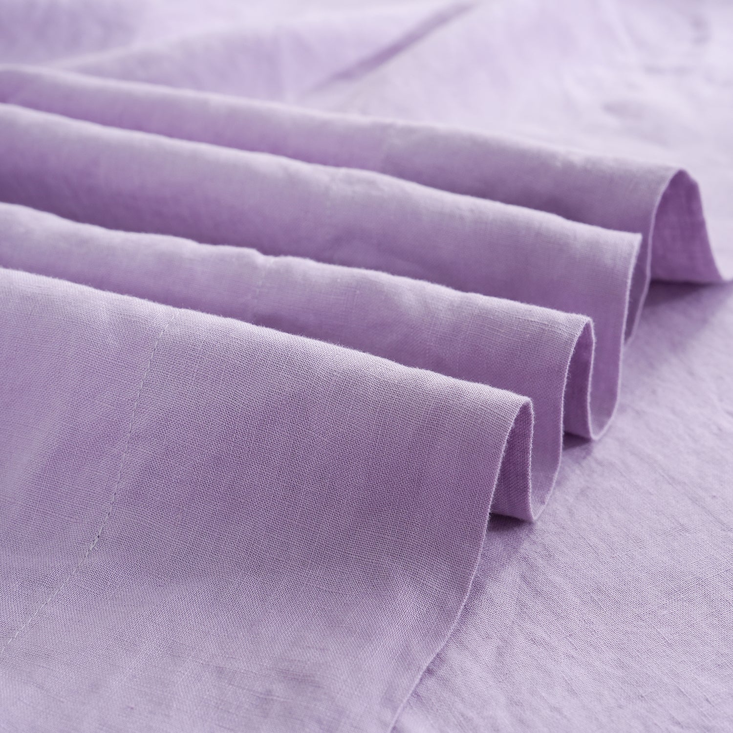 Purple Lavender 100% Organic Linen Flat Sheet - Victory Symbol