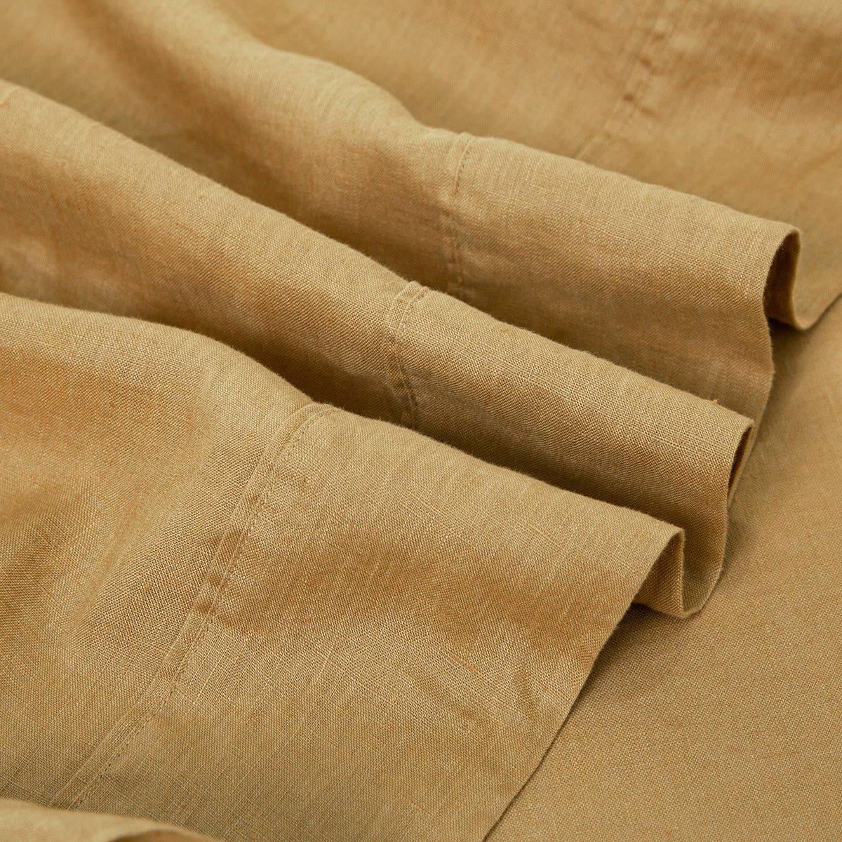 Sandy Beige 100% Organic Linen Sheets Set - Victory Symbol